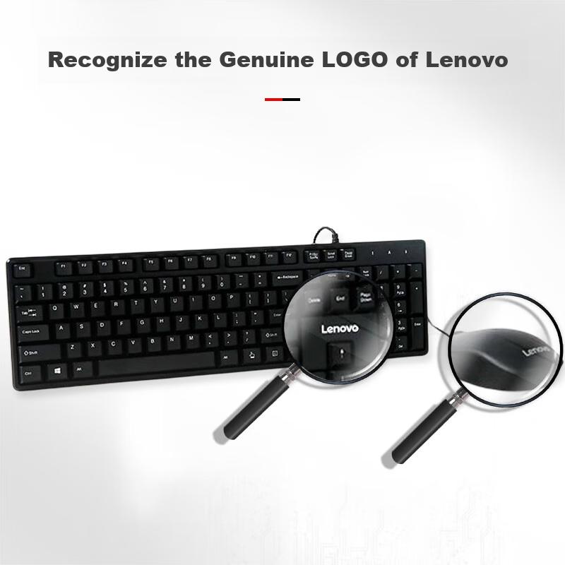 Lenovo MK11 Wired Keyboard And Mouse Combo, Full-Size Office Mouse And Keyboard Set, Business Computer Keyboard Laptop Keyboard