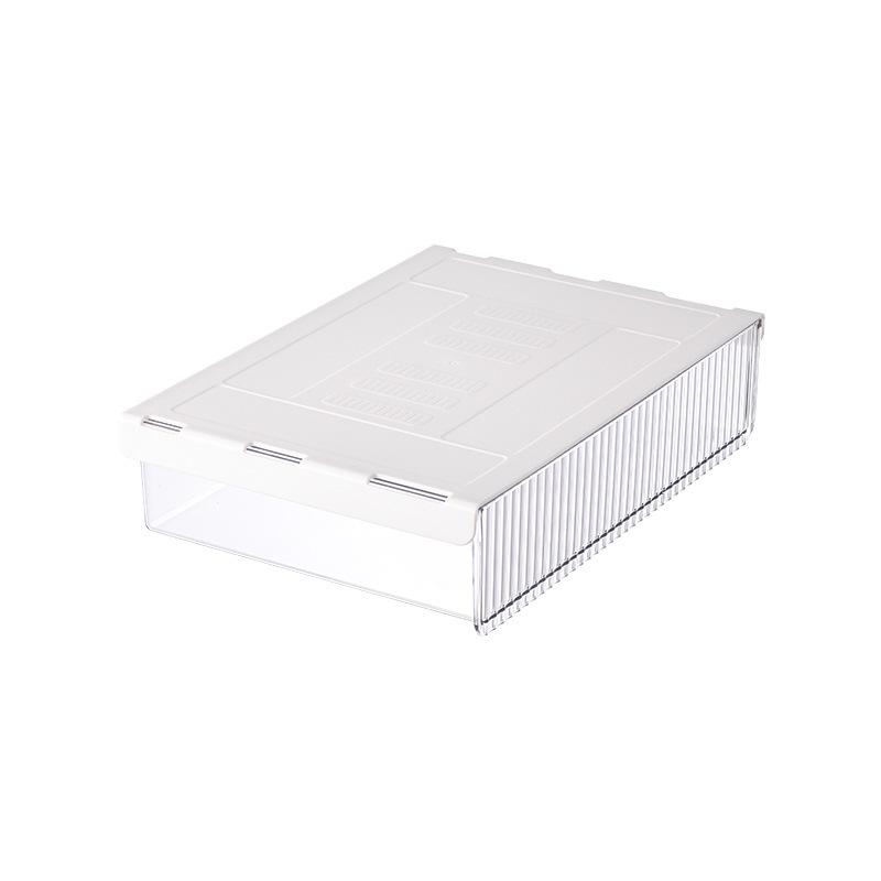 Under-Desk Drawer Storage Box with Hidden Pen Holder for Office Supplies and Stationery