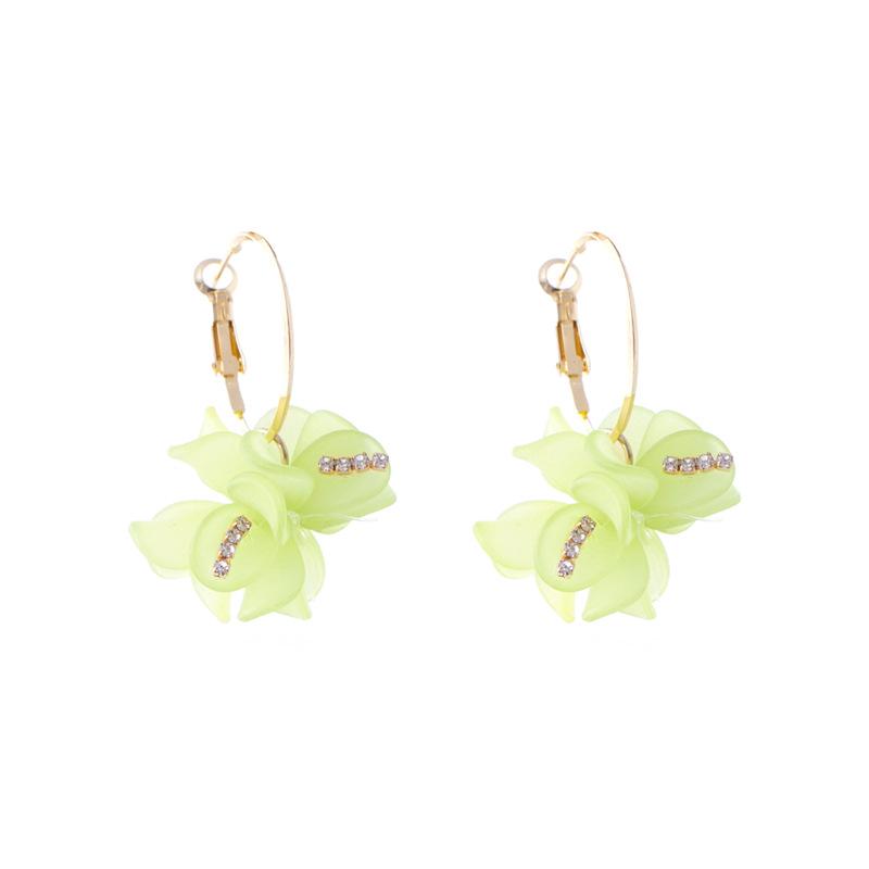 Korean Fashion Sweet Acrylic Petal Earrings - Unique, High-End Design