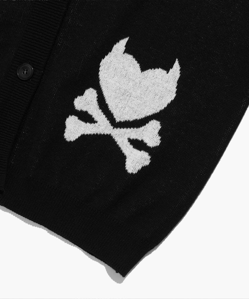 Niceghostclub Danger Heart Cropped Half Cardigan_Black(Ng2Dsuk680A)
