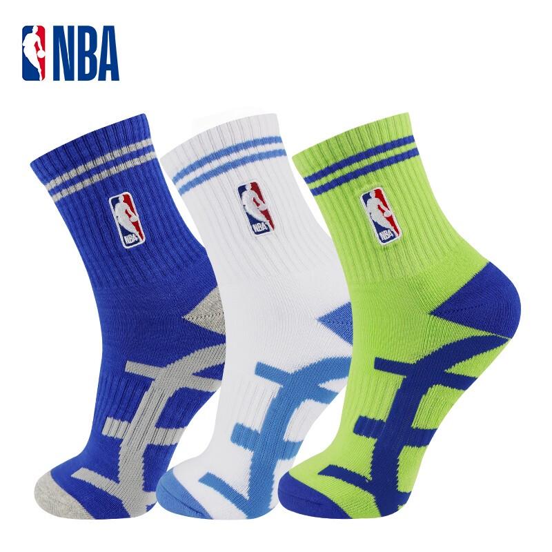 Men s NBA Mid-Calf Thick Cotton Sports Socks One Size (26-28CM, EU 39-44)