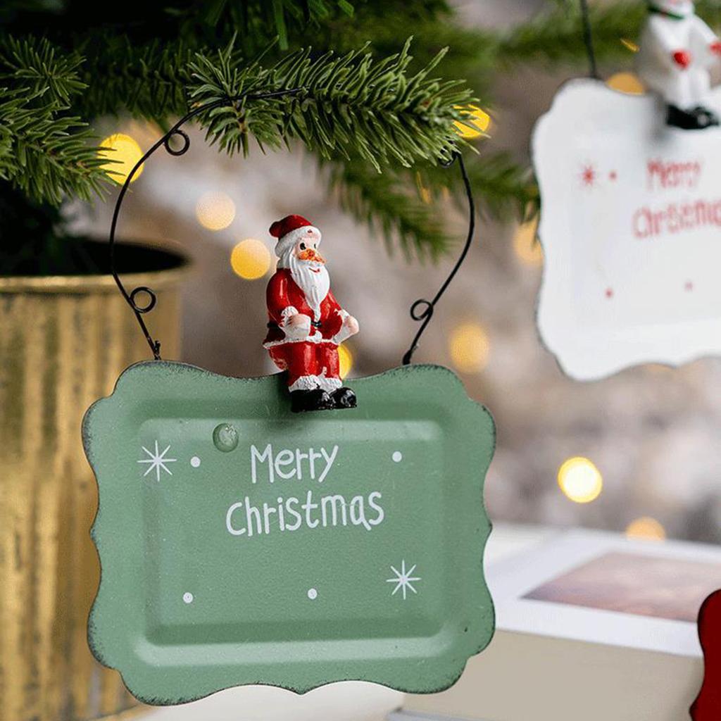 Christmas Iron Door Hanging Decorations, Welcome Doorplates, Elderly People, Snowmen, Reindeer Decorative Pendants, Christmas Tree Decorations