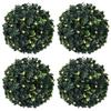 VidaXL Artificial Boxwood Balls with LED Lights 4 Pcs Green 12 Cm, Artificial Topiary Ball, Topiary Ball 3335894