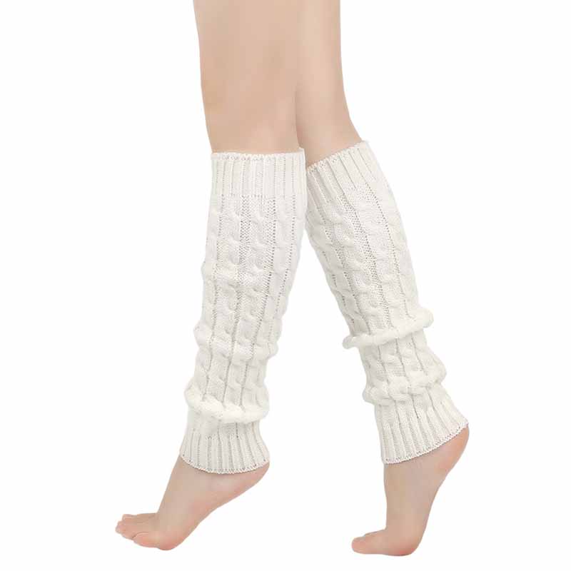 Thick Woolen Knit Leg Warmers for Autumn and Winter