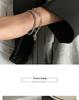 Korean Retro Round Bead Bracelet Women 925 Silver Letter H - Trendy Student Jewelry