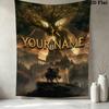 Custom Name Elden Wall Tapestry Aesthetic Wall Hanging Printed Fabric Blanket Decorative Tapestries for Bedroom Living Room Home Decor