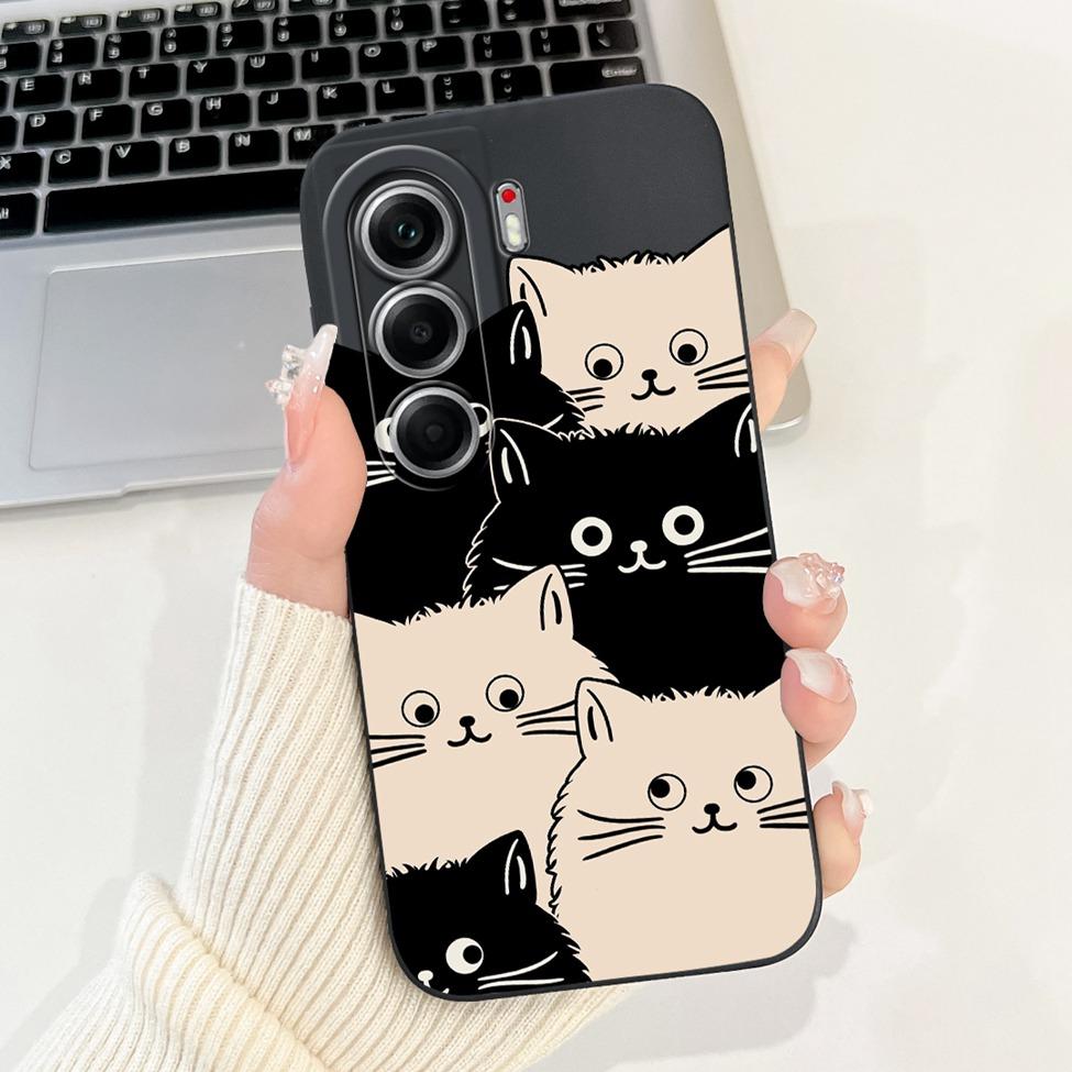 For Tecno Camon 40 Pro 5G Case CM7 Cute Cat Panda Fashion Flowers Love Back Cover For Camon 40 Pro 5G Tecno Phone Case Silicone