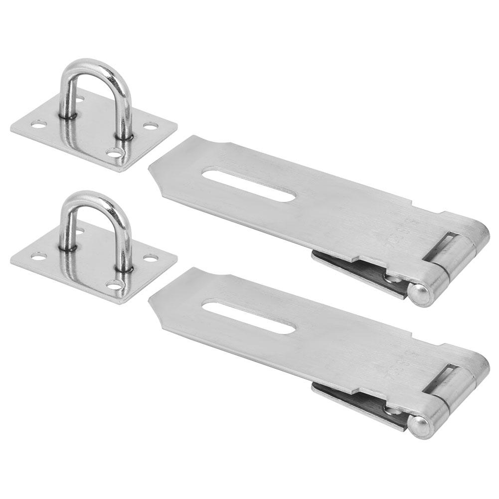 2PCS Padlock Hasp Stainless Steel Security Door Clasp Hasp Lock Latch Gate Bolt Lock for Furniture