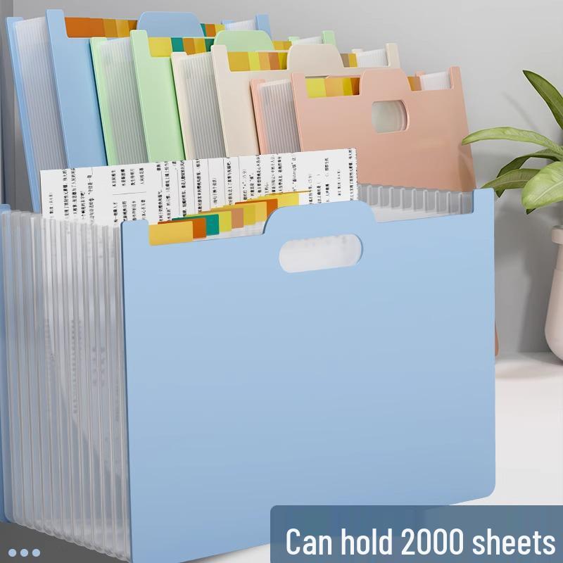 A4 Genişleyebilir Akordiyon Dosya - Öğrenciler ve Ofis Kullanımı İçin Geniş Kapasiteli Masaüstü Düzenleyici