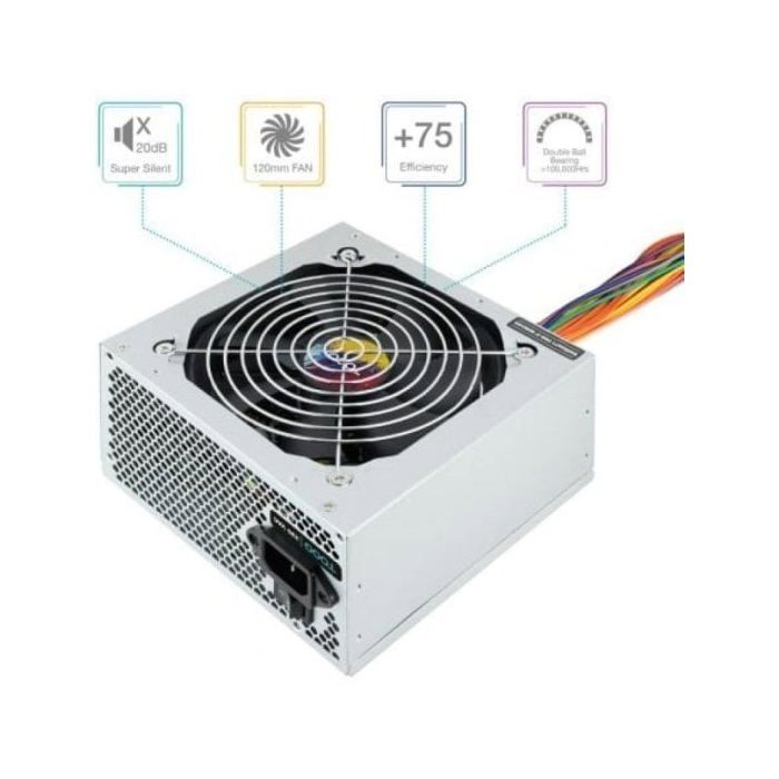 Fuente de Alimentación TooQ 550W Certificación 80 PLUS Bronze TQAPOLO-550SP Compacta y Silenciosa