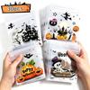 11pcs Halloween Self-Adhesive Gift Bags – Reusable Four-in-One Skull, Bat, and Pumpkin Patterns,Suitable for All Kinds of Events