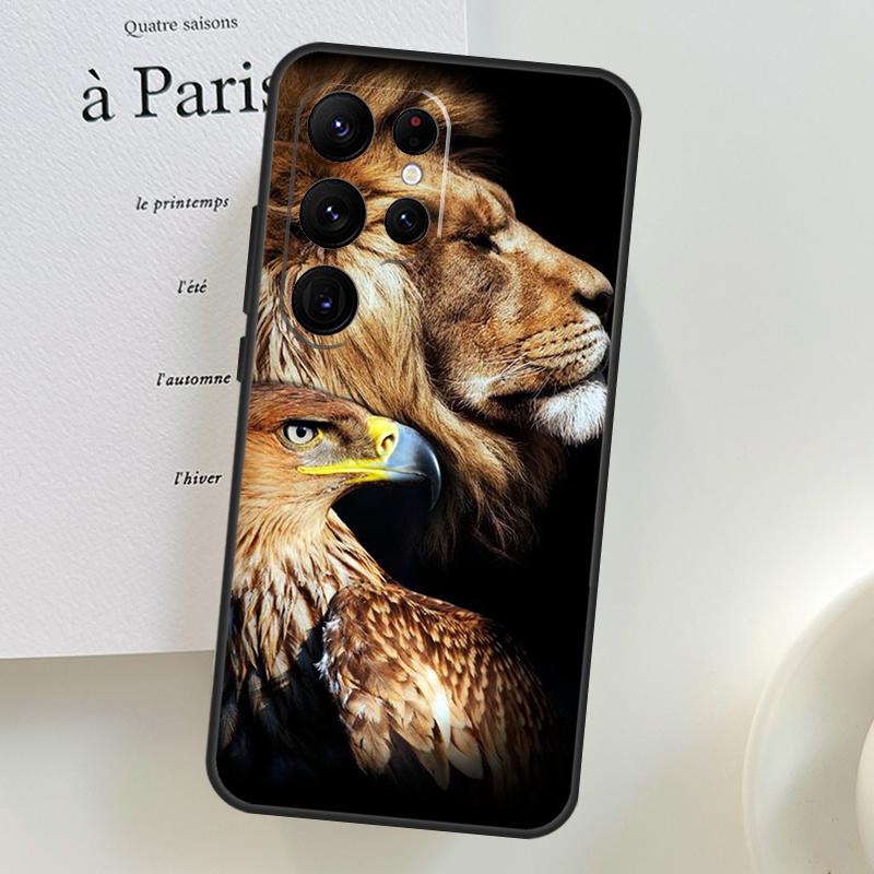 Animal Lion Wolf Tiger Eagle Case For Samsung Galaxy S26 Ultra S25 S23 S22 S21 S24 Ultra S10 S20 Plus S25 FE Phone Cover