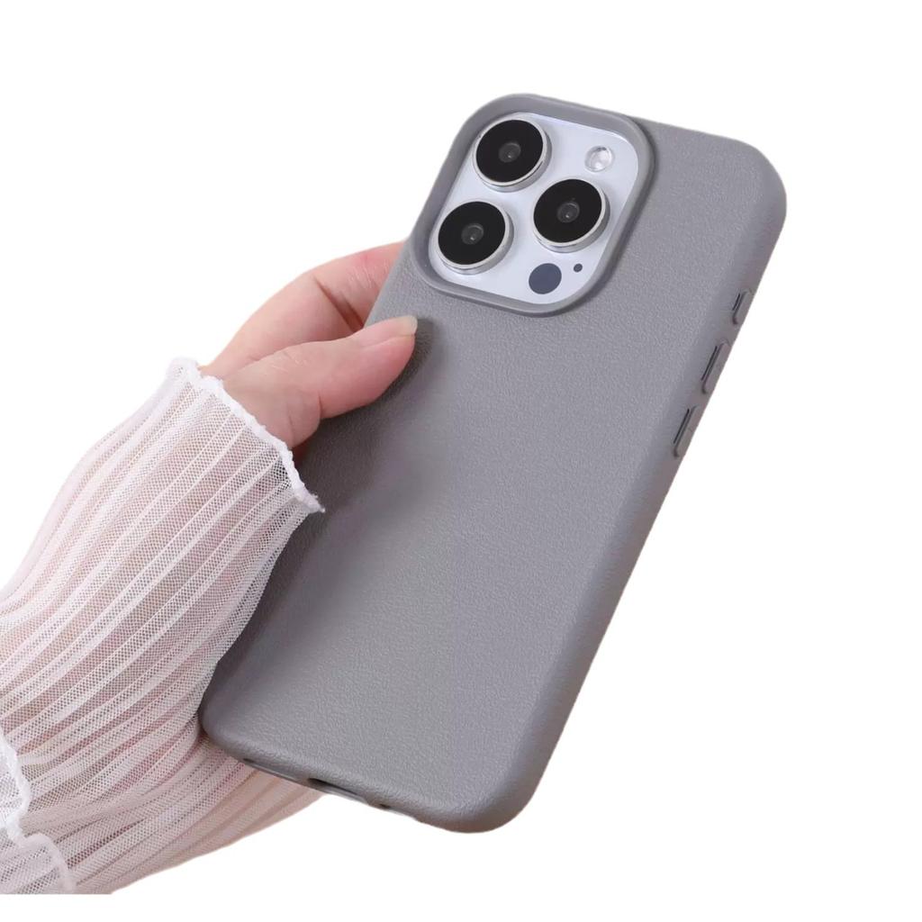 Lychee Pattern Suitable for IPhone15 Protective Case TPU Leather Pattern Soft Shell 14 Anti-fall Apple 16promax Mobile Phone Case