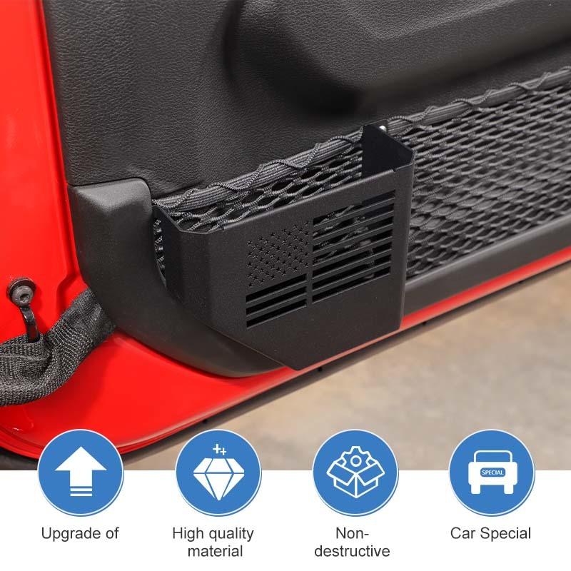 Front Door Pocket Storage Box Organizer Container For Jeep Wrangler JL For JT Gladiator 2018-2023 Stowing Tidying Accessories