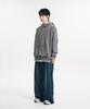 Mubeun Vintage Double-Pleat Wide Curved Denim Pants Washed Deep Blue