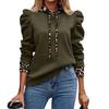 Women S Long Sleeve Pullover Sweatshirt Color Block For Spring Summer Autumn