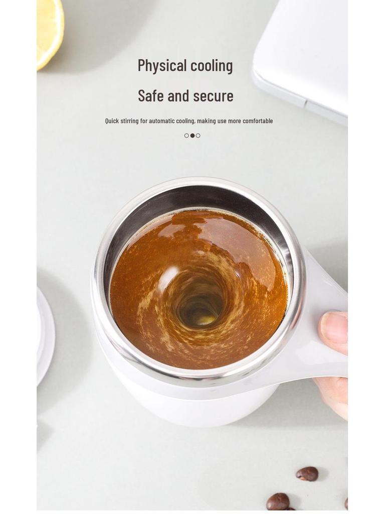 Portable Automatic Magnetic Stirring Insulated Stainless Steel Coffee Cup