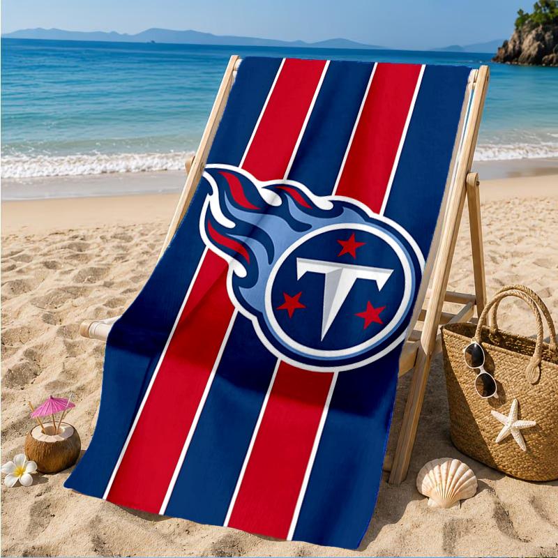 Titans Crest Beach Towel, Microfiber Beach Towel, Perfect For Pool, Beach, Travel, Home Decor Beach Party Fan gifts