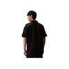 Calvin Klein Buchstabenstickerei Half-Zip Baumwolle Locker Kurzarm Poloshirt Herren Poloshirts Space-Black J325369