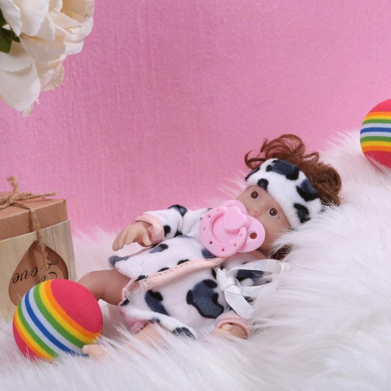 6in Baby Doll Reborns Doll Nurturing Doll Realistic Handmade FullBody Silicone Reborns Toy Parenting Game Popular Gift