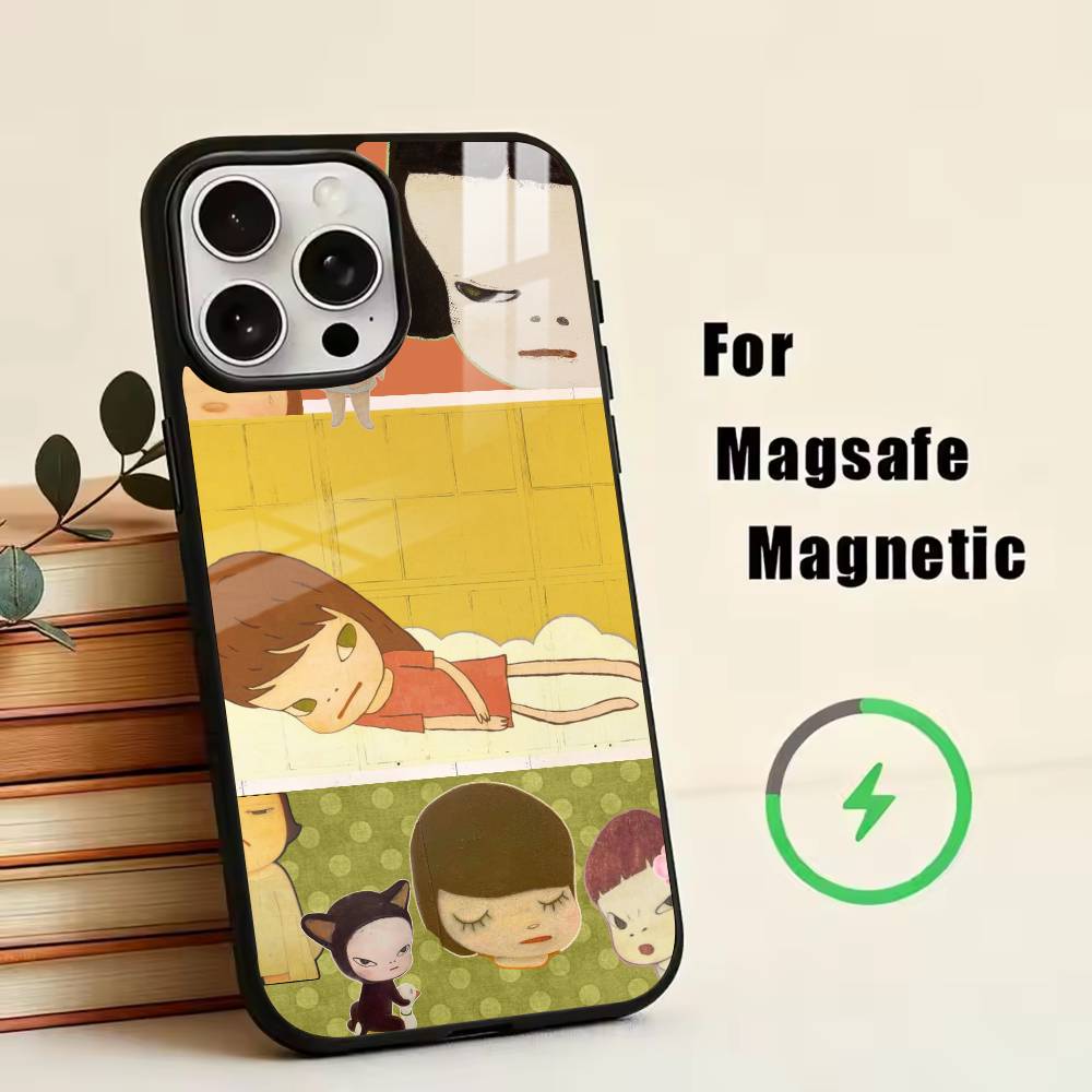 

Art Toy Y-Yoshitomo -N-Nara Phone Case For iPhone17,16,15,14,13,12,11 Plus,Pro Magnetic For Magsafe Wireless Charging iphone16e