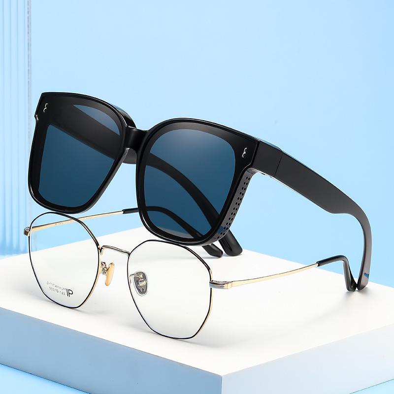 Polarized Clip-On Sunglasses: UV Protection for Myopia, Unisex.
