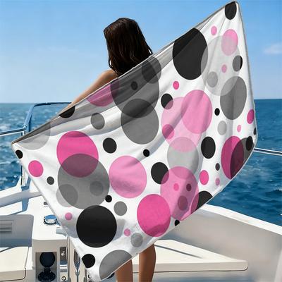 Pink Bubbles Beach Towel Ultra-fine Fiber Quick Drying Absorbent Beach Swimming Vacationvacation Essentials Gifts