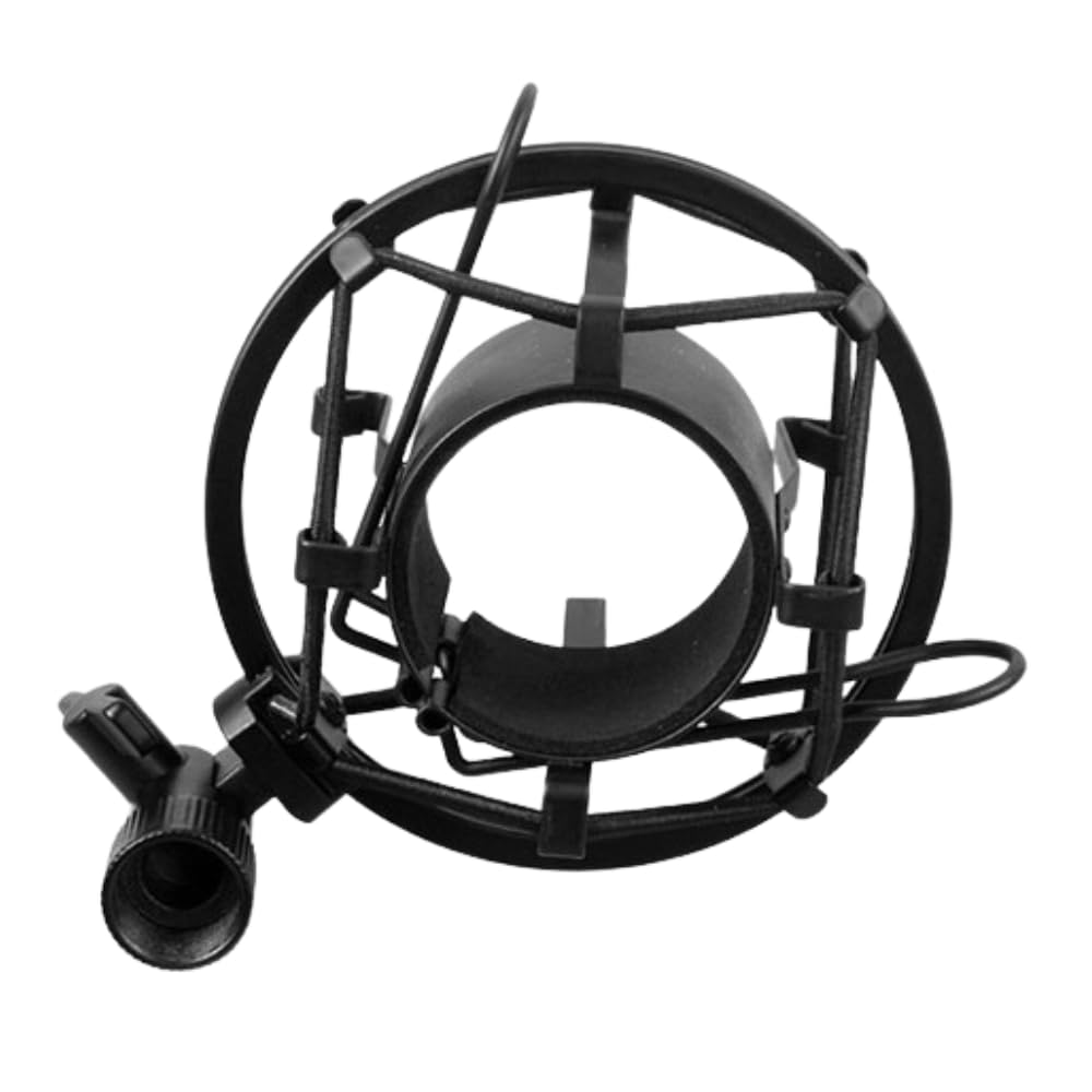 

ideastore Microphone Shock Mount, Microphone Holder, Anti-Vibration for Tabletop Microphones, Black (4.8-5.2cm)
