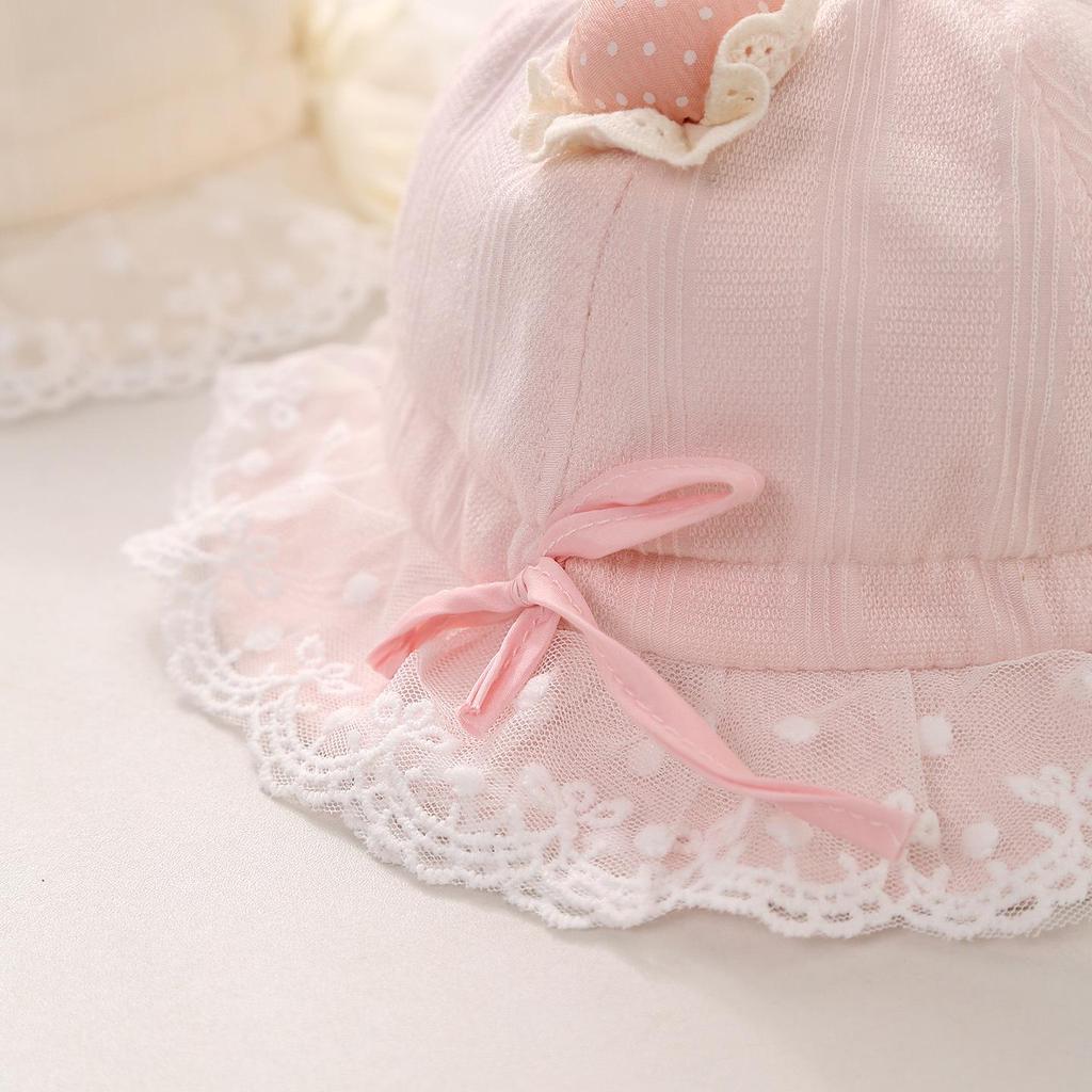 Entzückender Spitzen-Baby-Sonnenhut für Prinzessinnen – Kleinkind-Mädchen Frühjahrs- & Sommer-Eimerhut mit Sonnenschutz