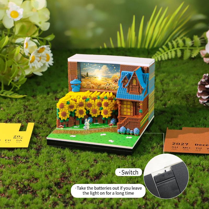 3D Tear-away LED Desk Calendar 2027 Stay Organized with Innovative Design