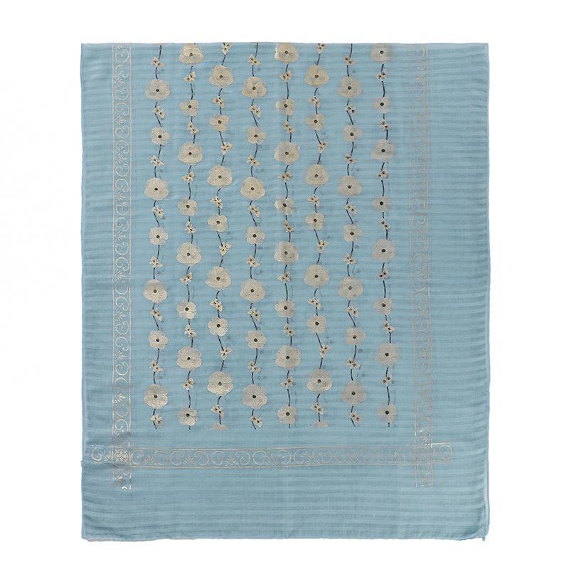 New Printed Gilding Cotton Hijab Scarf Women Luxury Stripe Glitter Scarves Poncho For Women Headband Bandana Shawl Turban Islam