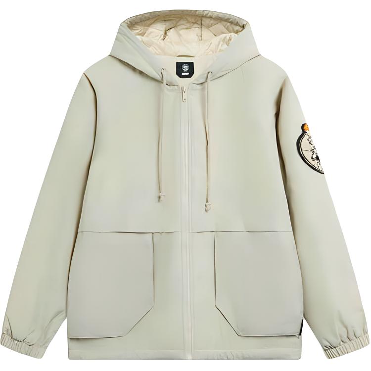 Li Ning Sports Life Collection Puffer Jacket Men s Foam Khaki AJMT233-1 L