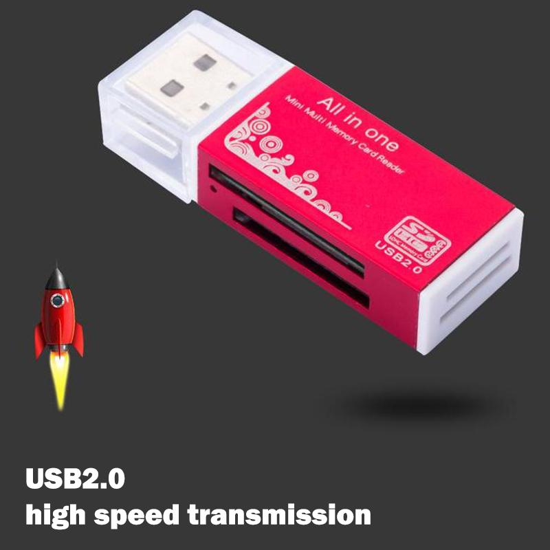

Адаптер для чтения карт памяти 4 в 1 Слот USB2.0 Адаптер для чтения карт памяти Поддержка адаптера