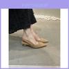 Modern French Vintage Ladies Dress Sandals With Suede Material And Pointed Toe For Summer Chic