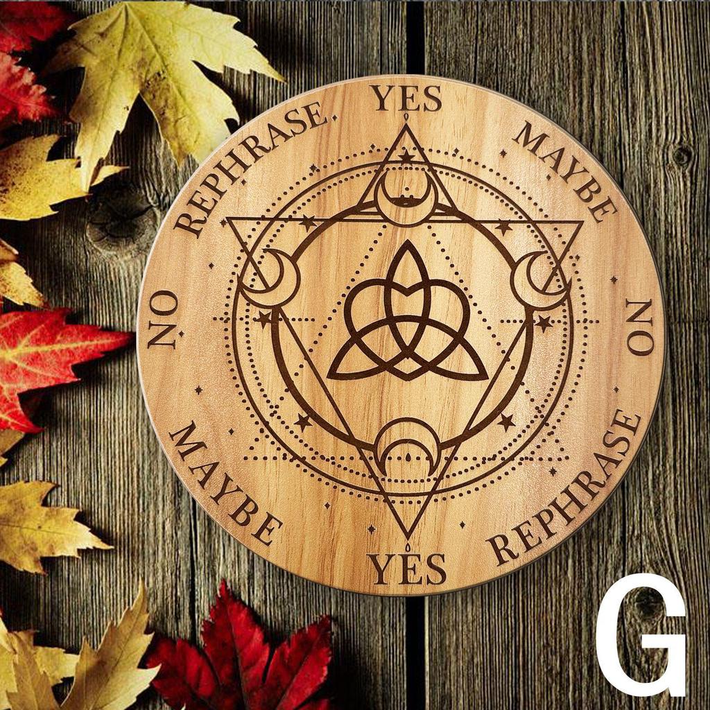 Raw Wood Linden Ornament: Wooden Craft Home Décor & Tarot Energy Board
