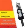 High-Precision 45° Chamfer Ruler & Digital Vernier Caliper, 0-50mm Stainless Steel Angle Gauge