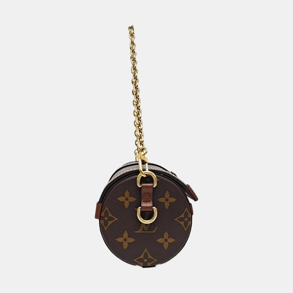 [Pre-Owned] Papillon Trunk Monogram Chain S-Lock Closure Coated Canvas With Leather Trim Shoulder Bag - Very Good #1IJCEMJ