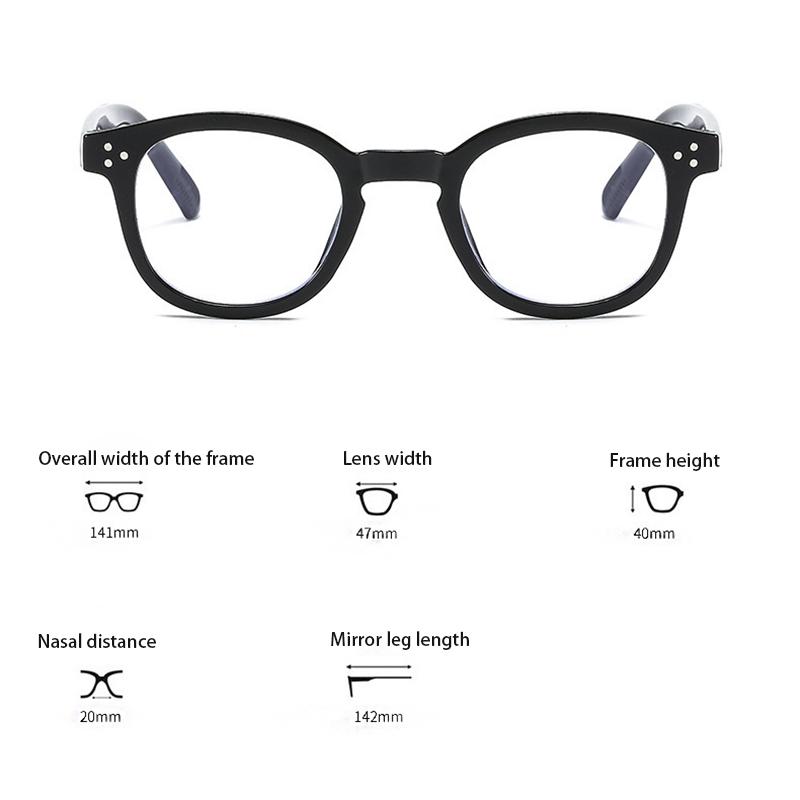 Fashion Oval Glasses Clear Lens Classic Eyeglasses Women Men Anti Blue Light Round Computer Eyewear Transparent Lens