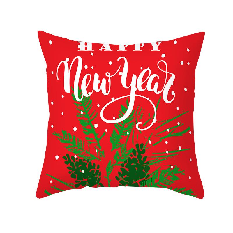 Nordic Christmas Pillowcase Printed Elk Snowflake Sofa Cushion Cover Office Cushion Cover Home