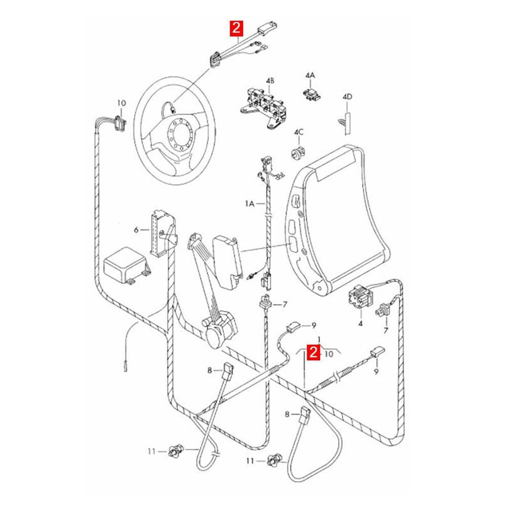 2000-2005 VW Jetta 1998-2005 Passat Multifunctional Steering Wheel Wiring Harness Cable for VW | China | Steering Column | Switch Assembly