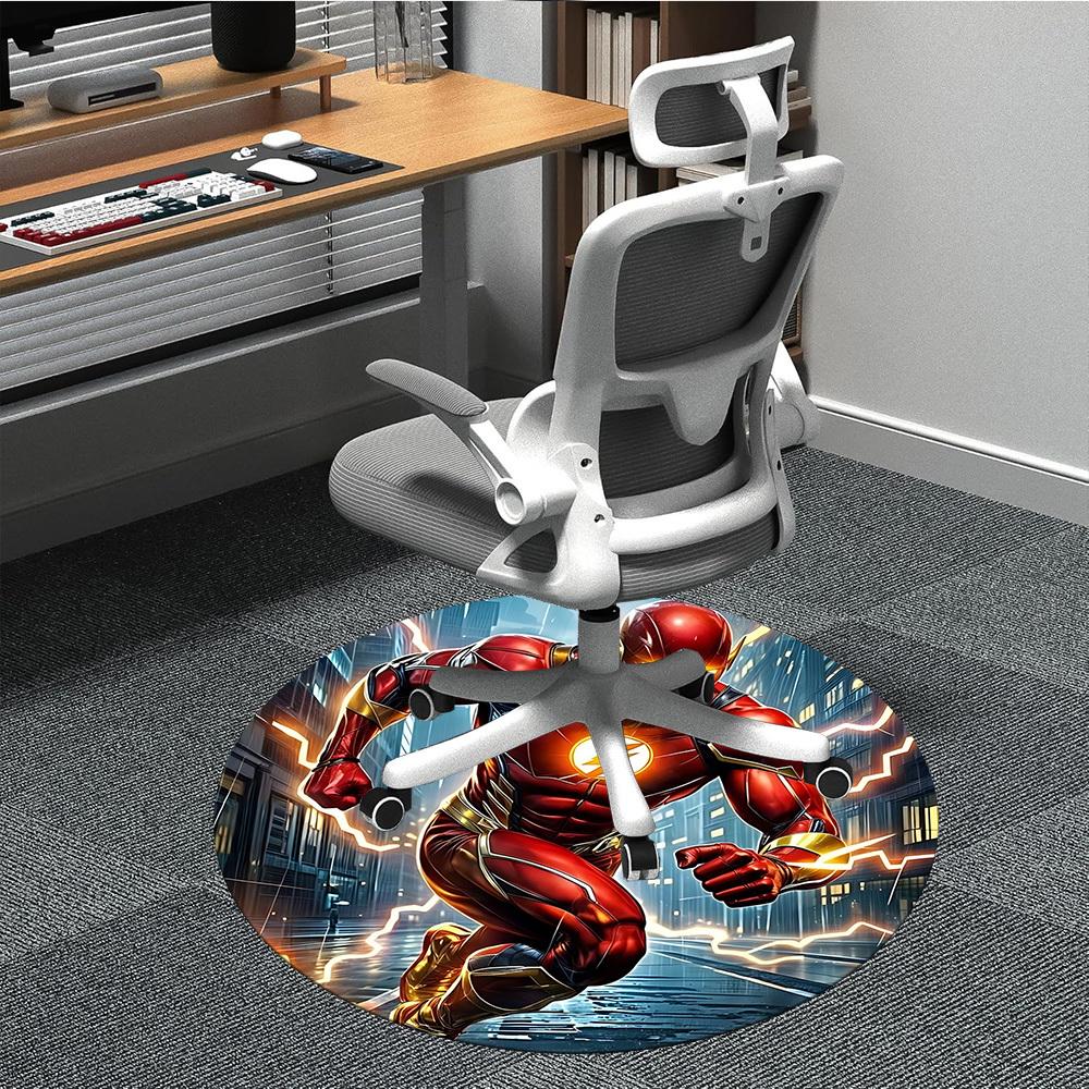 

1pc Flash superhero Chair Carpet for Office Non-Slip, Indoor Non-Slip Washable Carpet, Non-Shedding Mat For Office yy251030085 80cm by 80cm