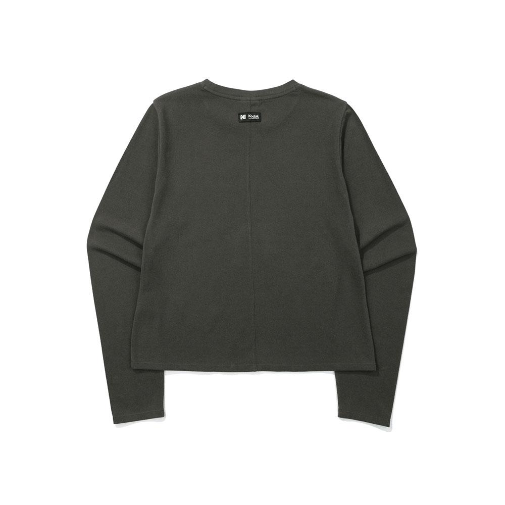 KODAK Lettering Long Sleeve T-Shirt Women'S Charcoal