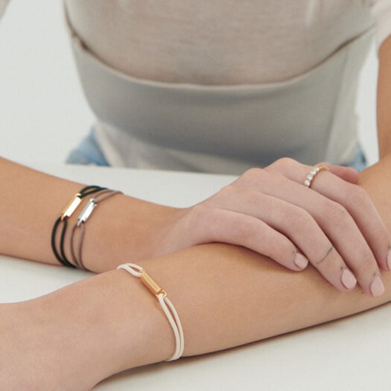 Hyeres-lor H Edition Silver (Y) Strap Bracelet Ivory HL6B31606Y9210