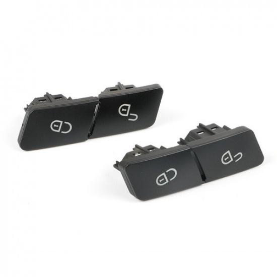 4x Matte Black Car Inner Door Lock Switch Change Trim For Benz C W204 08 10 11