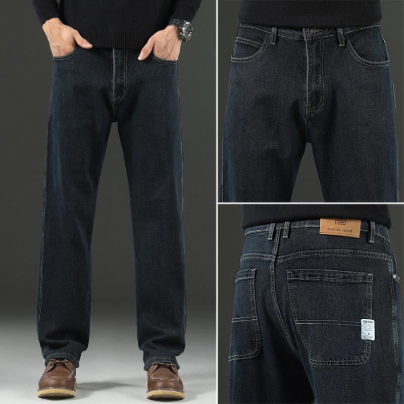 Spring Men's Large Size Casual Loose Straight Jeans