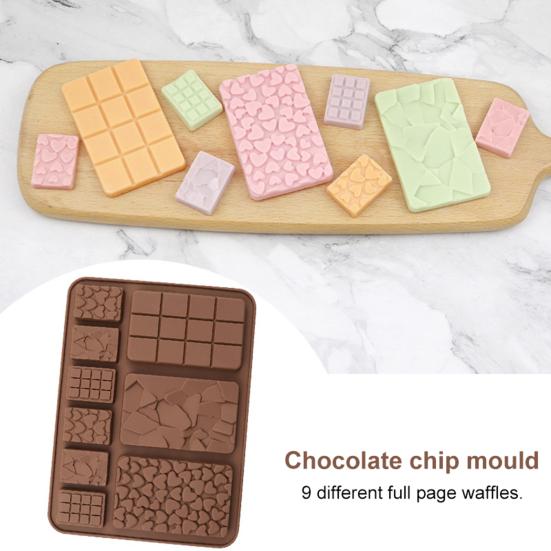 Chocolate Mold Food Grade Easy Release Silicone Candy Gummy Waffle Mold for Kitchen
