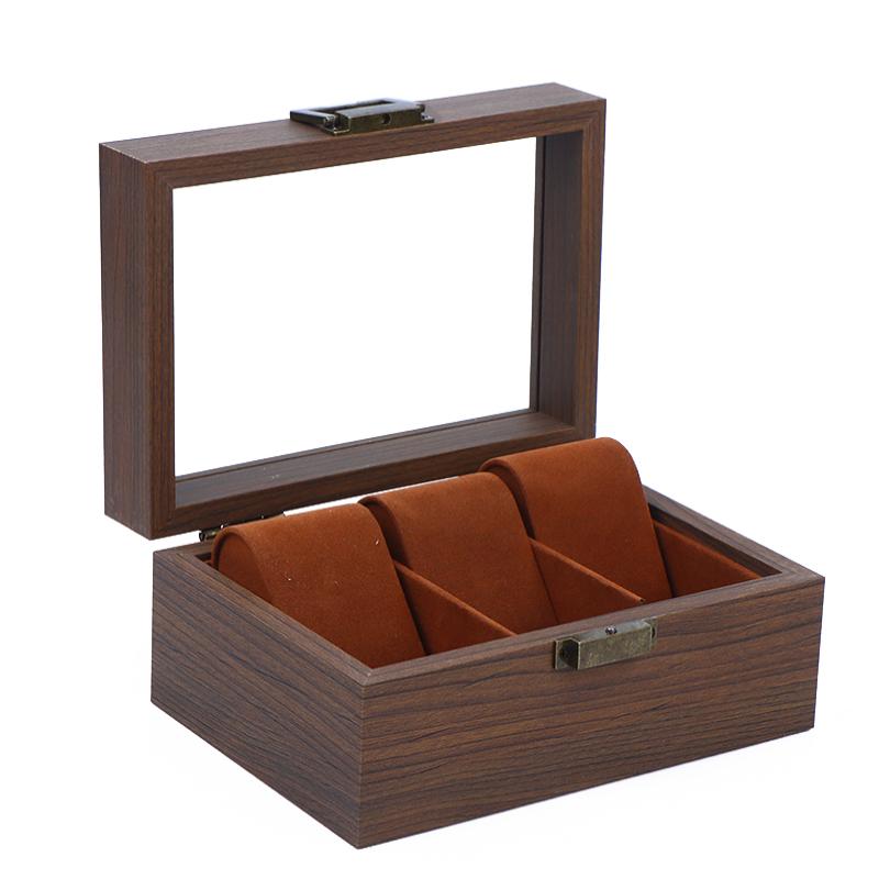 Scatola portaoggetti per orologi in noce nero, stile nuovo, con 3/6 scomparti, con cuscino morbido, Scatola espositiva per regalo di compleanno per orologi, Retro, Alta qualità