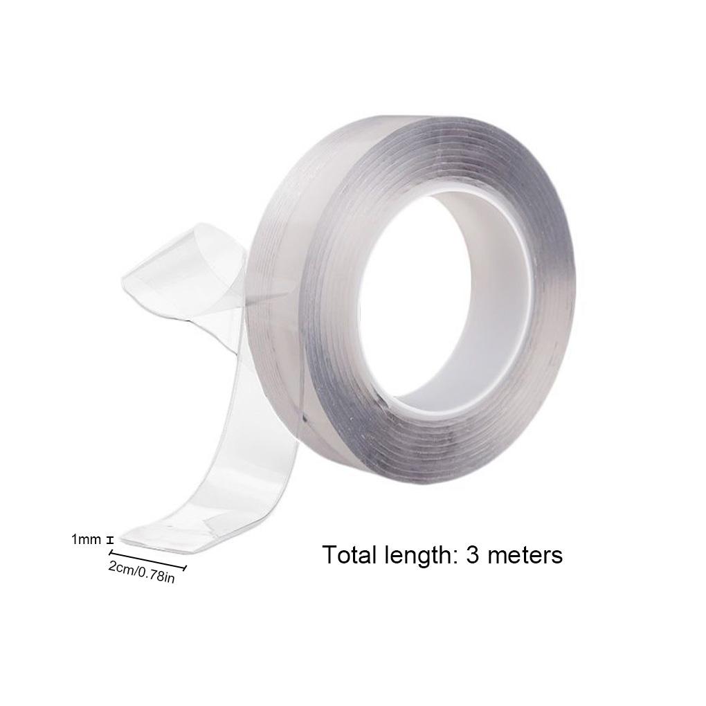 Adhesive Tape Reusable Acrylic Double Sided Transparent Tapes Removable Trimmable Wall Sticker for Kitchen Car