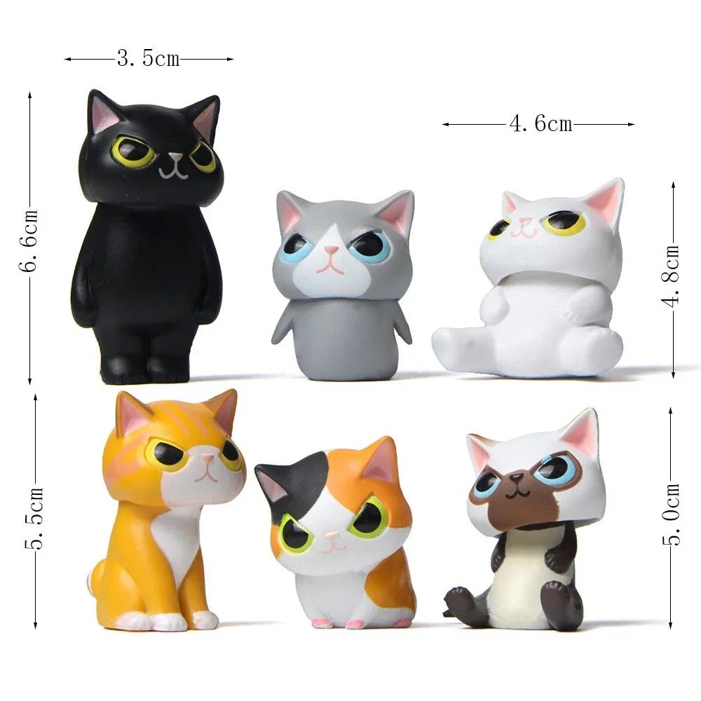 Detachable Hat Shapeshifting Animal Ornament Miniature Kitten Cat Figurines Gift for Kids Children Birthday Desk Home Decoration