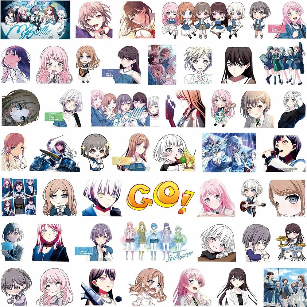 80pcs Kawaii Girls BanG Dream Stickers Mygo Anime Sticker Cute Takamatsu Tomori Anon Chihaya Rana Kaname Cartoon Decals